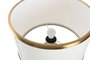 DKD Home Decor Lámpara de Sobremesa de Latón y Lino Dorado