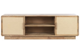 DKD Home Decor Mueble TV Urban Rufur25 47 x 50 x 160 cm Marron Beige