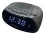 Aiwa CR-09J - Radio Despertador Digital con Pantalla LED, Doble Alarma AM/FM, Función Snooze, Pantalla Retroiluminada, Puerto USB-C y Batería de Respaldo, Negro