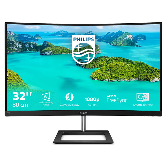 Philips E-Line 322E1C Monitor Curvo 31.5 pulg Full HD Philips E-Line 322E1C Monitor Curvo 31.5 pulg Full HD