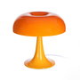 Lámpara Mesa Naranja Cristal-Metal 25,50 X 25,50 X 25 cm