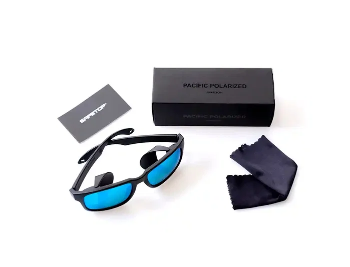 Safetop Gafas de Protección Pacific Polaris Ocular Azul Polarizado Espejado con Guardas Desmontables
