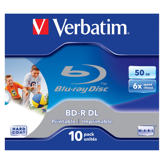 Verbatim 43736 BD-R Blu-Ray 50GB 6x Speed Printable 10 discos en Jewel Case Verbatim 43736 BD-R Blu-Ray 50GB 6x Speed Printable 10 discos en Jewel Case