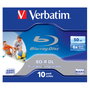 Verbatim 43736 BD-R Blu-Ray 50GB 6x Speed Printable 10 discos en Jewel Case