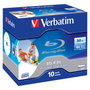 Verbatim 43736 BD-R Blu-Ray 50GB 6x Speed Printable 10 discos en Jewel Case