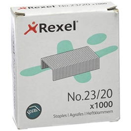 Rexel Grapas 23-20 Galvanizadas - Caja De 1000 Unidades