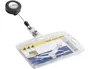 Durable Identificador Rígido con Cordón Extensible Transparente 54x85 mm