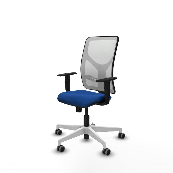 PIQUERAS Y CRESPO Silla de oficina Motilla con mecanismo Sincro, Azul y Blanco PIQUERAS Y CRESPO Silla de oficina Motilla con mecanismo Sincro, Azul y Blanco