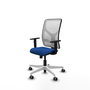 PIQUERAS Y CRESPO Silla de oficina Motilla con mecanismo Sincro, Azul y Blanco