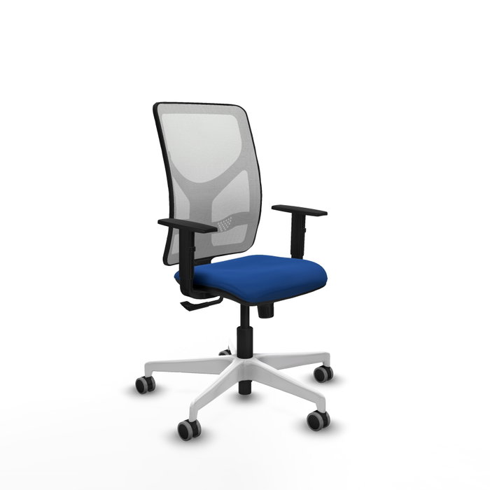 PIQUERAS Y CRESPO Silla de oficina Motilla con mecanismo Sincro, Azul y Blanco PIQUERAS Y CRESPO Silla de oficina Motilla con mecanismo Sincro, Azul y Blanco
