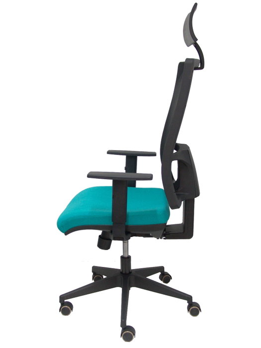 PIQUERAS Y CRESPO Silla Horna con Mecanismo Sincro/Traslack, Asiento Turquesa y Respaldo Negro PIQUERAS Y CRESPO Silla Horna con Mecanismo Sincro/Traslack, Asiento Turquesa y Respaldo Negro