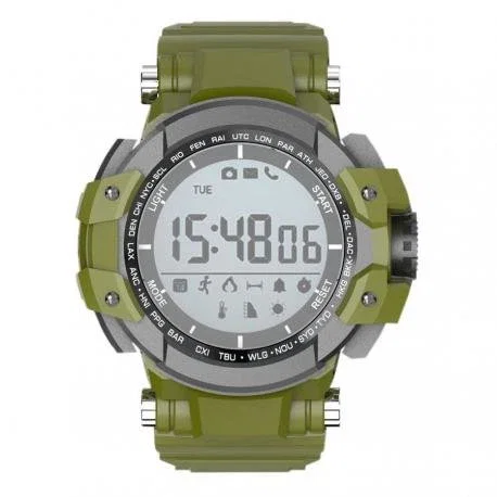 Billow Reloj Inteligente Deportivo XS15 Verde - Sumergible IP68, Podómetro, Calorías, Bluetooth 4.0, Notificación Llamadas/Mensajes, Compatible Android/iOS