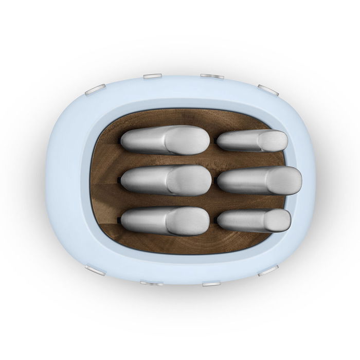 Juego de Cuchillos de Cocina y Soporte Smeg KBSF02PB