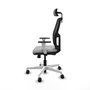 PIQUERAS Y CRESPO - Silla ordenador oficina Alfera con brazos ByN, mecanismo Sincro/Traslack, cabecero 2D, apoyo lumbar 1D y respaldo fijo para comodidad en el trabajo.