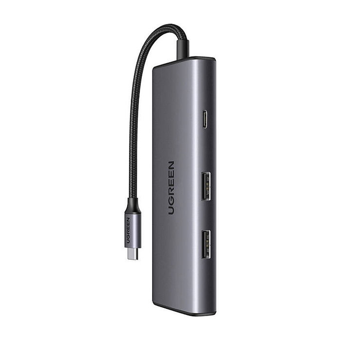 Ugreen 15531 Adaptador Multifunción USB-C a HDMI, USB 3.2 Gen 2, Lector Tarjetas SD/MicroSD, 100W, Gris Ugreen 15531 Adaptador Multifunción USB-C a HDMI, USB 3.2 Gen 2, Lector Tarjetas SD/MicroSD, 100W, Gris