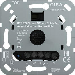 GIRA 247200 Einsatz Raumtemperaturregler 230V 1Ö 1S Termostato de ambiente