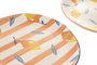 DKD Home Decor Set de 2 Platos de Gres Limones Relieve Surtido