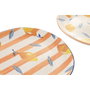 DKD Home Decor Set de 2 Platos de Gres Limones Relieve Surtido