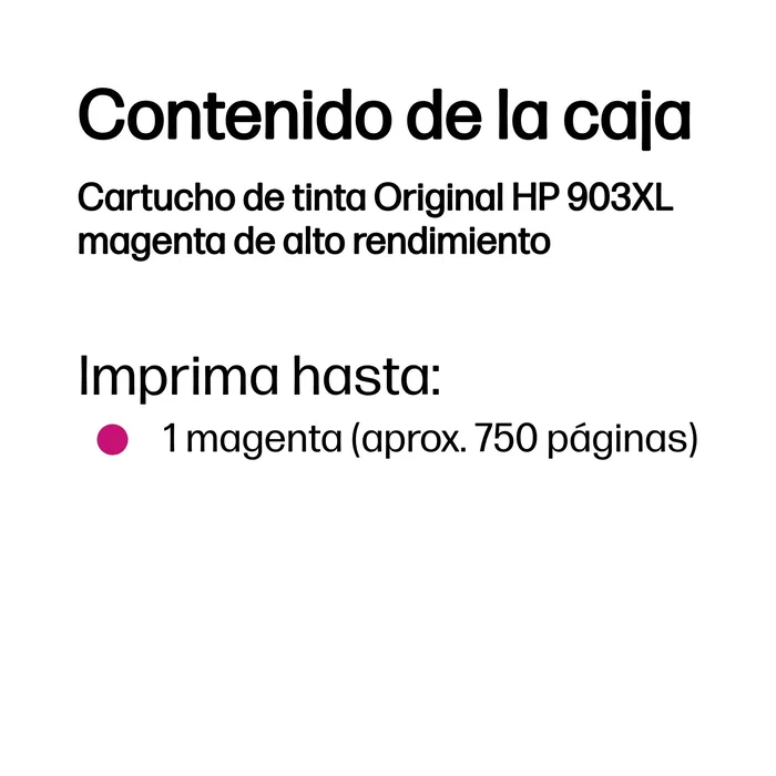 HP 903XL Cartucho de Tinta Original Magenta (750 Páginas)