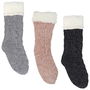 Sensly Par Calcetines Chenilla-Sherpa Antideslizantes Talla 36/41