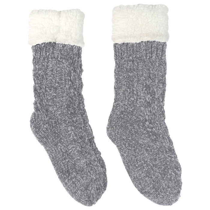 Sensly Par Calcetines Chenilla-Sherpa Antideslizantes Talla 36/41