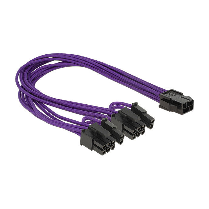 DeLOCK Adaptador PCI Express 6 pin a 2 x 8 pin (6+2) PCIe ST-BU Púrpura DeLOCK Adaptador PCI Express 6 pin a 2 x 8 pin (6+2) PCIe ST-BU Púrpura