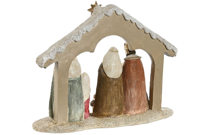 DKD Home Decor Nacimiento Navidad Tradicional Multicolor 2 Unidades 8.5 x 19 x 24.5 cm