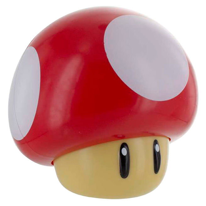 Paladone Lámpara Mushroom Super Mario Bros Nintendo 12cm Eléctrica con Sonido