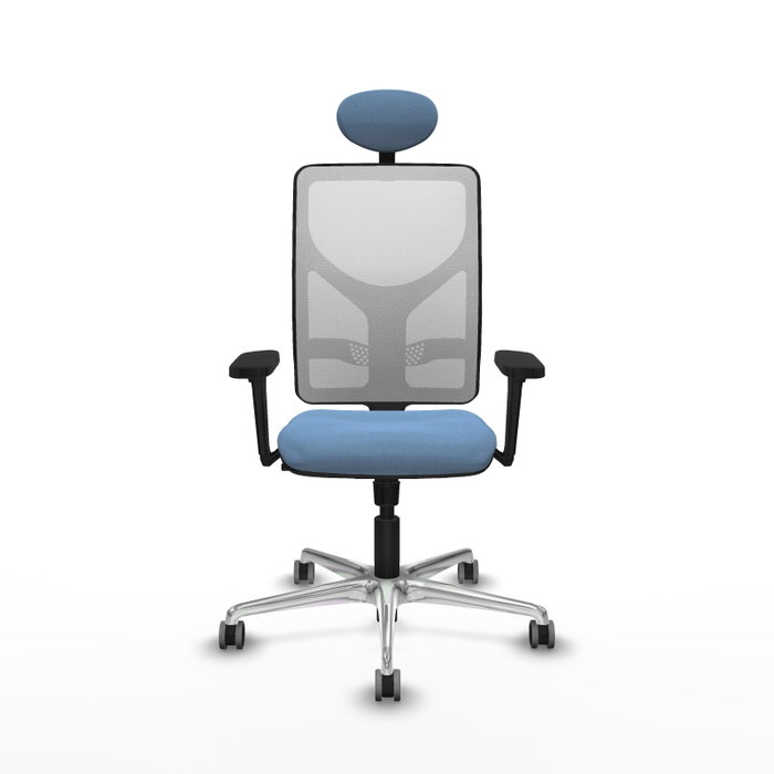 PIQUERAS Y CRESPO Silla de oficina Motilla con mecanismo Sincro, Azul cielo y Blanco PIQUERAS Y CRESPO Silla de oficina Motilla con mecanismo Sincro, Azul cielo y Blanco