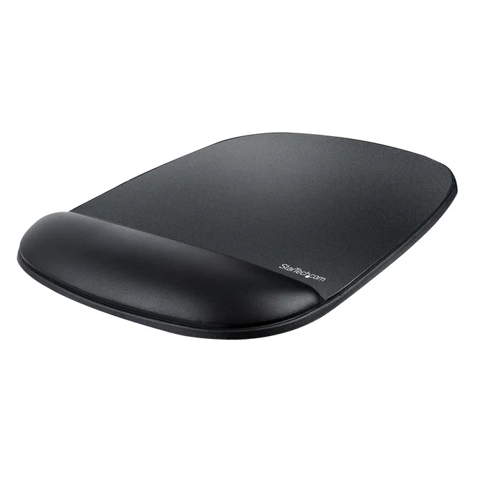 StarTech.com Alfombrilla de Ratón Ergonómica B-ERGO-MOUSE-PAD con Reposamuñecas de Gel, Base Antideslizante, 17x18cm (Superficie), Negro