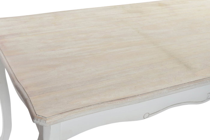 DKD Home Decor Mesa de Comedor Versalles3 Madera Blanco y Natural DKD Home Decor Mesa de Comedor Versalles3 Madera Blanco y Natural