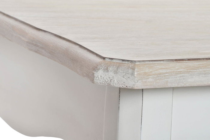 DKD Home Decor Mesa de Comedor Versalles3 Madera Blanco y Natural DKD Home Decor Mesa de Comedor Versalles3 Madera Blanco y Natural