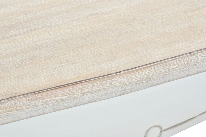 DKD Home Decor Mesa de Comedor Versalles3 Madera Blanco y Natural DKD Home Decor Mesa de Comedor Versalles3 Madera Blanco y Natural
