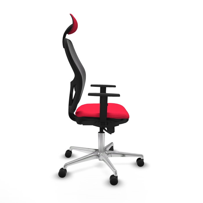 PIQUERAS Y CRESPO Silla de oficina Jorquera con mecanismo Sincro, Rojo y Negro PIQUERAS Y CRESPO Silla de oficina Jorquera con mecanismo Sincro, Rojo y Negro