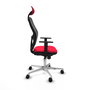 PIQUERAS Y CRESPO Silla de oficina Jorquera con mecanismo Sincro, Rojo y Negro