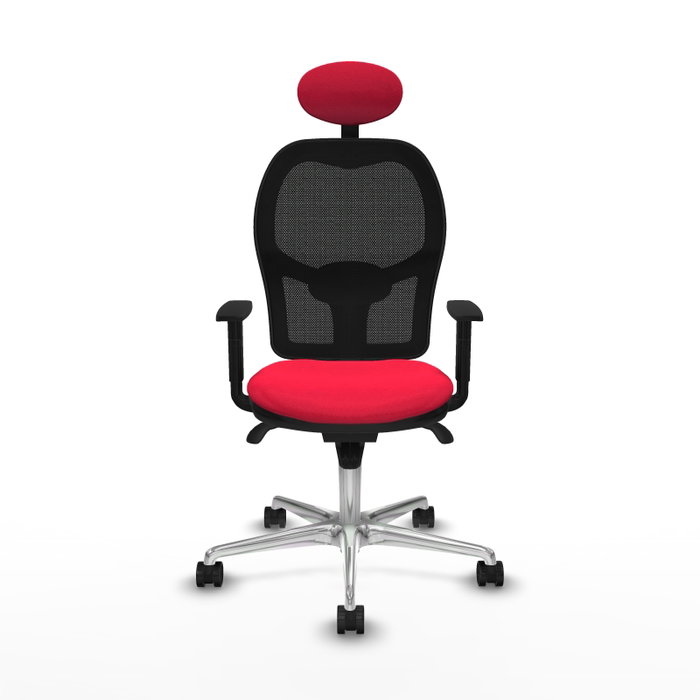 PIQUERAS Y CRESPO Silla de oficina Jorquera con mecanismo Sincro, Rojo y Negro PIQUERAS Y CRESPO Silla de oficina Jorquera con mecanismo Sincro, Rojo y Negro