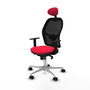 PIQUERAS Y CRESPO Silla de oficina Jorquera con mecanismo Sincro, Rojo y Negro