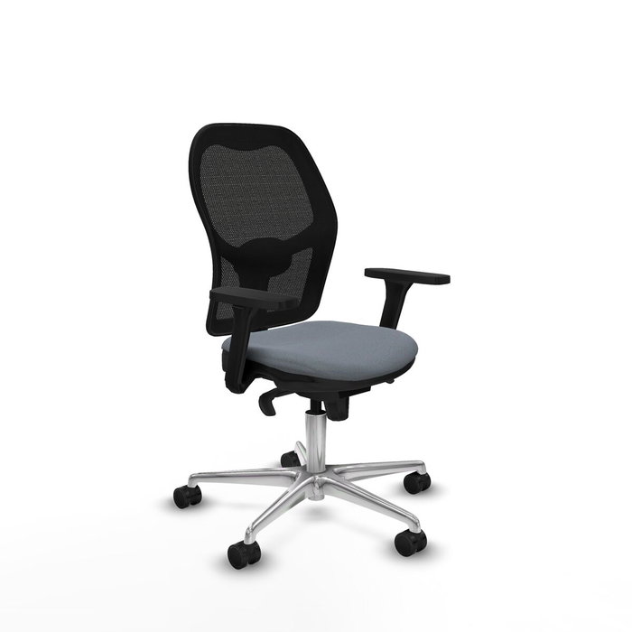 PIQUERAS Y CRESPO Silla de oficina Jorquera con mecanismo Sincro, Gris y Negro PIQUERAS Y CRESPO Silla de oficina Jorquera con mecanismo Sincro, Gris y Negro
