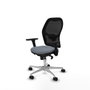 PIQUERAS Y CRESPO Silla de oficina Jorquera con mecanismo Sincro, Gris y Negro