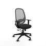 PIQUERAS Y CRESPO Silla de oficina Cilanco con mecanismo Sincro/Traslack, Negro y Gris
