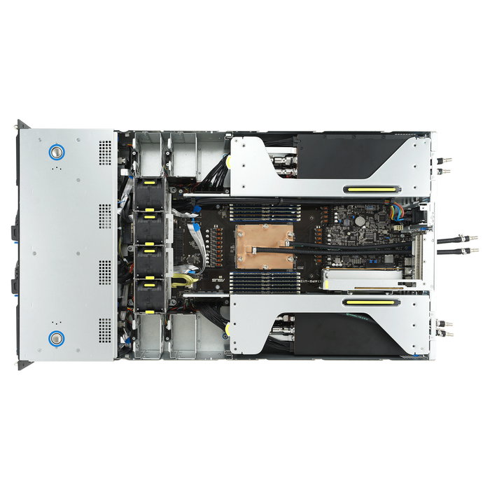 ASUS ESC4000A-E12 Server Barebone 2U Rack SP5, 1 Socket, 12 DIMM DDR5, 12 HDD/SSD Bays, Dual 2600W PSU, GPU Ready, SKU: 90SF02M3-M01090