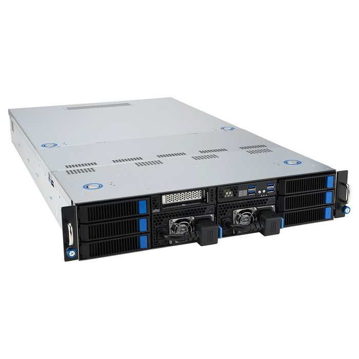 ASUS ESC4000A-E12 Server Barebone 2U Rack SP5, 1 Socket, 12 DIMM DDR5, 12 HDD/SSD Bays, Dual 2600W PSU, GPU Ready, SKU: 90SF02M3-M01090