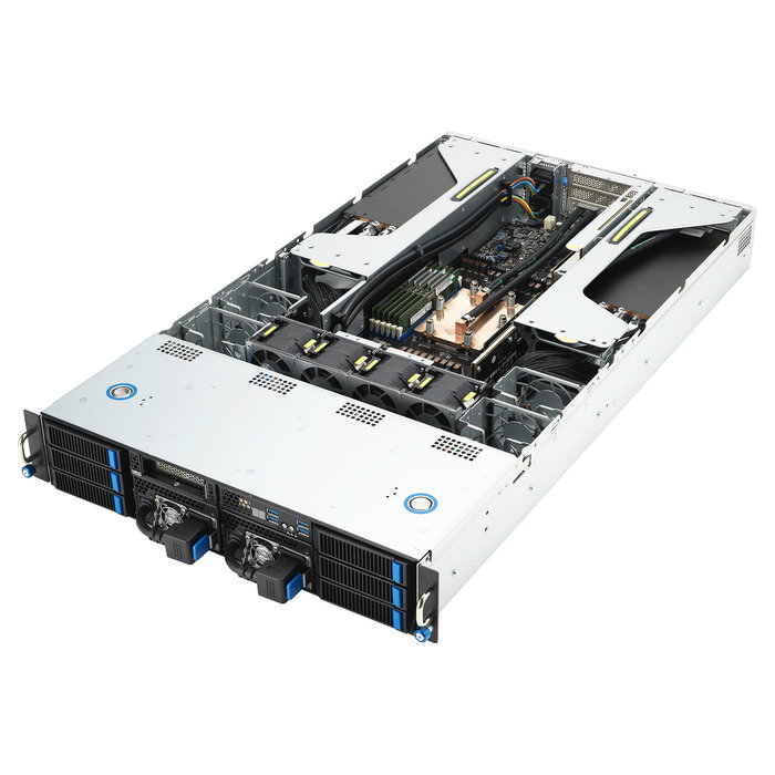 ASUS ESC4000A-E12 Server Barebone 2U Rack SP5, 1 Socket, 12 DIMM DDR5, 12 HDD/SSD Bays, Dual 2600W PSU, GPU Ready, SKU: 90SF02M3-M01090