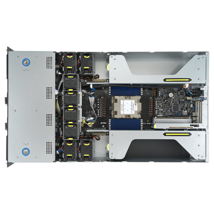 ASUS ESC4000A-E12 Server Barebone 2U Rack SP5, 1 Socket, 12 DIMM DDR5, 12 HDD/SSD Bays, Dual 2600W PSU, GPU Ready, SKU: 90SF02M3-M01090