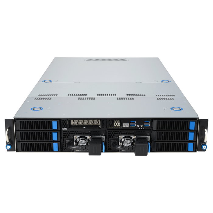 ASUS ESC4000A-E12 Server Barebone 2U Rack SP5, 1 Socket, 12 DIMM DDR5, 12 HDD/SSD Bays, Dual 2600W PSU, GPU Ready, SKU: 90SF02M3-M01090