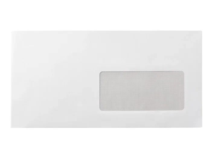 Liderpapel Sobre nº 3 Blanco Americano con Ventana Derecha y Tira de Silicona, 25 Unidades