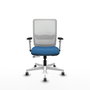 PIQUERAS Y CRESPO Silla de oficina Haches Azul claro y Blanco