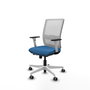 PIQUERAS Y CRESPO Silla de oficina Haches Azul claro y Blanco
