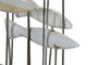 DKD Home Decor Decoración de Madera y Metal con Peces Blanco y Marrón 45x45x100 cm
