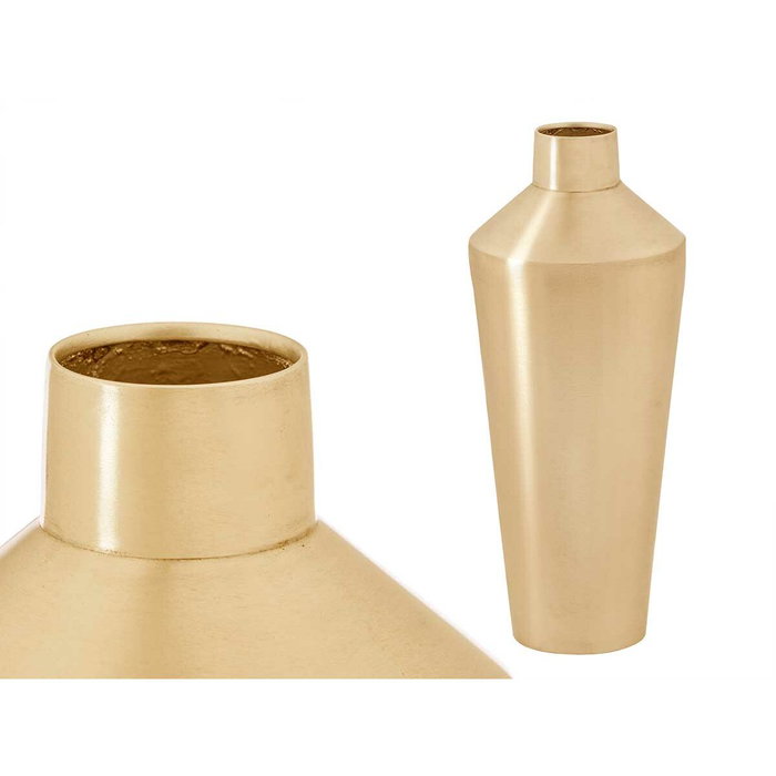 GIFTDECOR Jarrón Cónico Dorado GRD